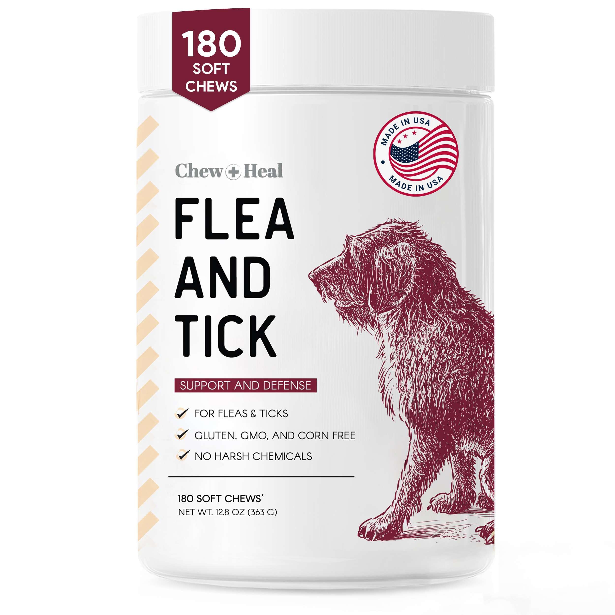 Foto 2 pulgar | Masticable Para Prevenir Pulgas Y Garrapatas Para Perros Chew + Heal 180 - Venta Internacional.