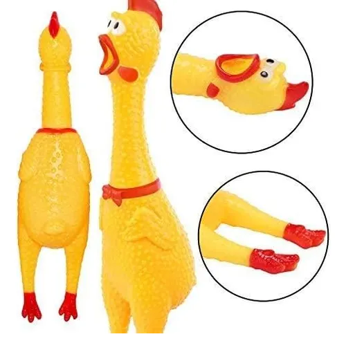 Foto 3 pulgar | Pack 3 Pollos Xtellar Goma Amarillos  Juguetes Duraderos Para Perros