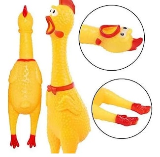 Foto 2 | Pack 3 Pollos Xtellar Goma Amarillos Juguetes Duraderos Para Perros