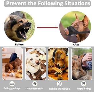 Foto 2 | Bozal Jieyou Para Perros, Antimordeduras, Ladridos, Masticables, Para Todos Los Tamaños - Venta Internacional.