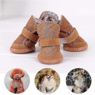 Foto 2 | Botas De Nieve Para Perros Huoguo Para Cachorros Con Correas Ajustables (m) - Venta Internacional.
