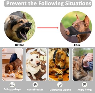 Foto 2 | Bozal Jieyou Para Perros, Antimordeduras, Ladridos, Masticables, Para Todos Los Tamaños - Venta Internacional.