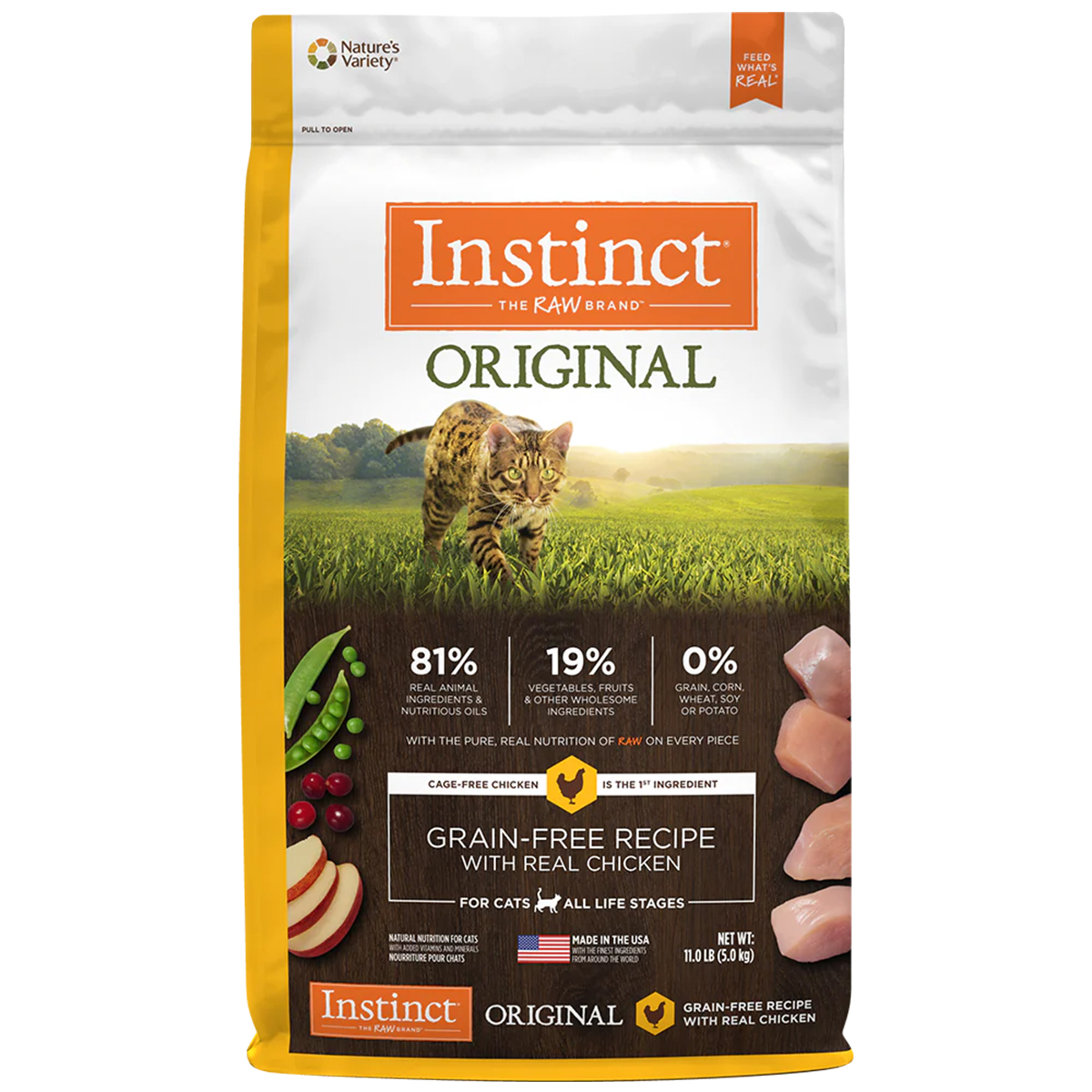 Instinct Original Alimento Para Gatos Con Carne De Pollo, Alto En Proteína Y Libre De Granos, 5kg