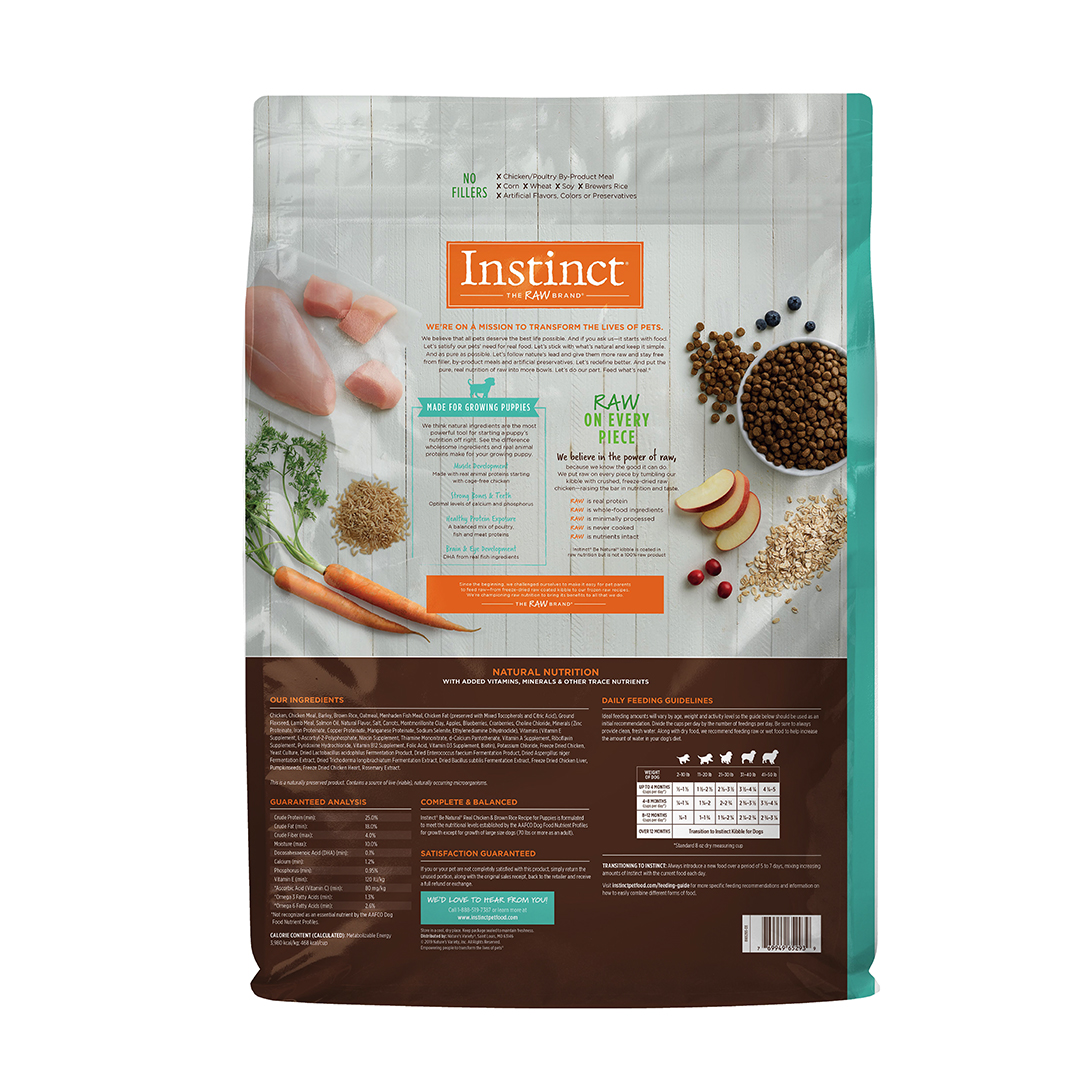 Foto 3 pulgar | Instinct Be Natural Alimento Cachorro Con Carne De Pollo Croquetas Recubiertas De Carne Real 10.8kg