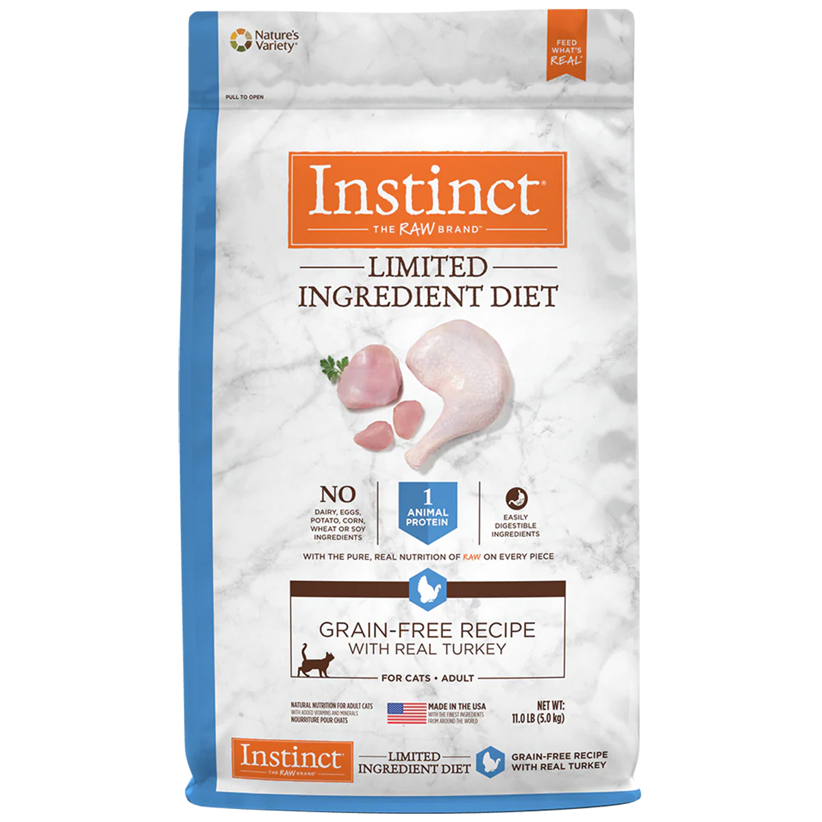 Foto 1 | Instinct Lid Alimento Para Gatos Con Alergias, Croquetas Recubiertas De Carne De Pavo, 5kg