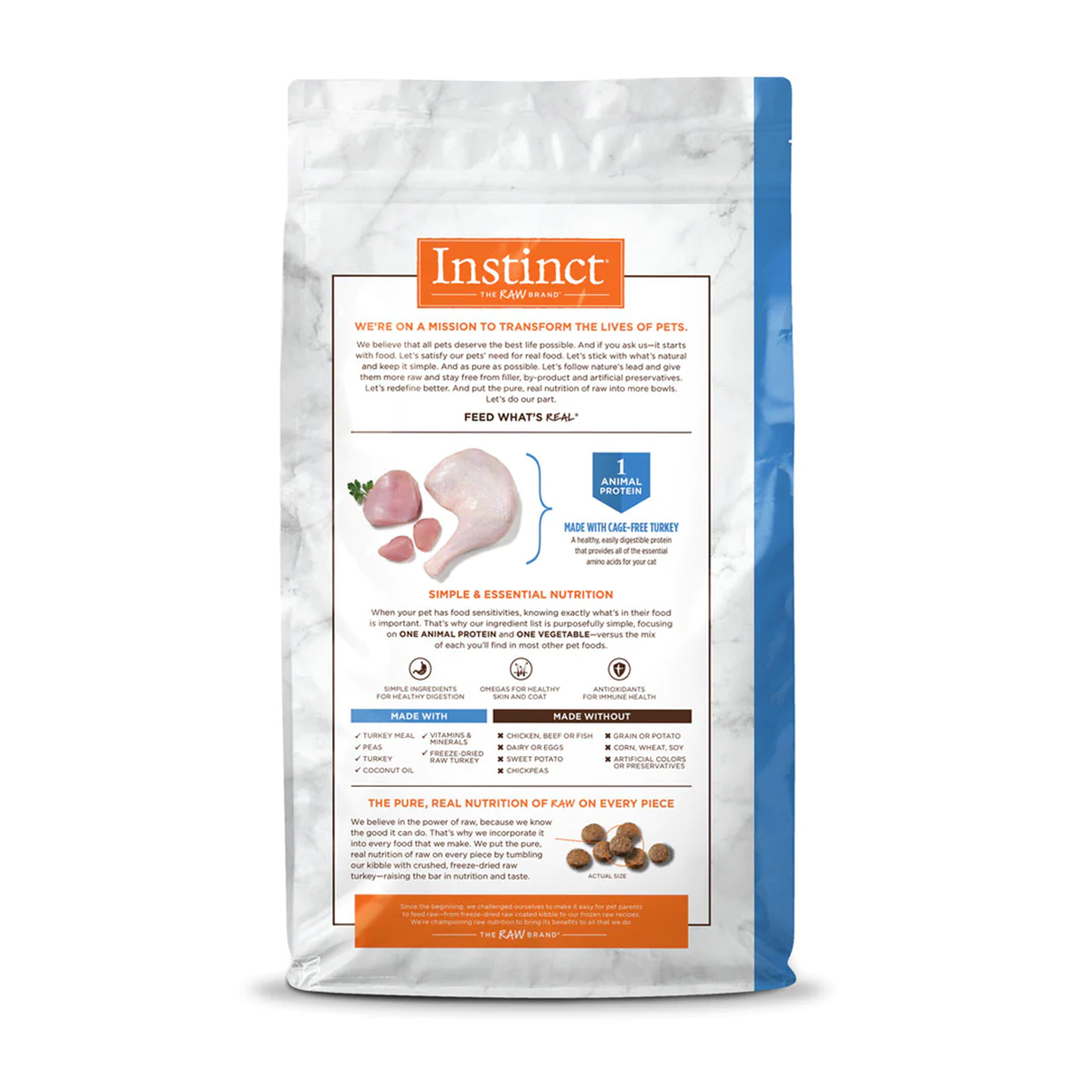 Foto 2 | Instinct Lid Alimento Para Gatos Con Alergias, Croquetas Recubiertas De Carne De Pavo, 5kg