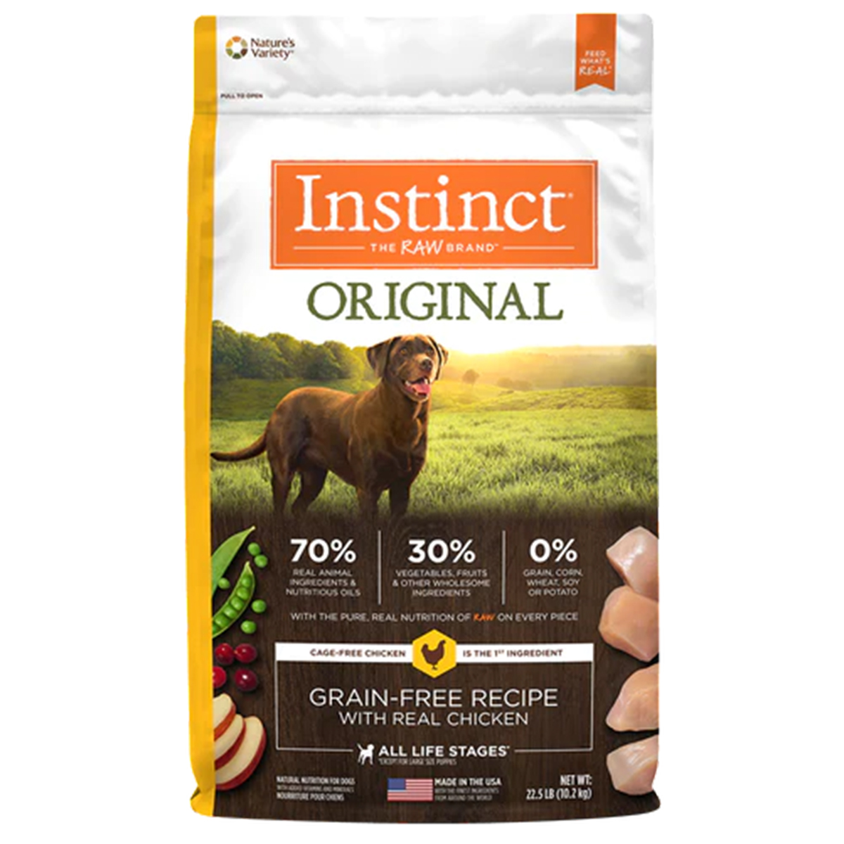 Instinct Original Alimento Para Perro Con Carne De Pollo, Alto En Proteína Y Libre De Granos 10.2kg