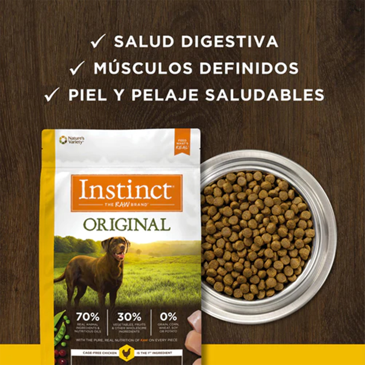 Foto 4 pulgar | Instinct Original Alimento Para Perro Con Carne De Pollo, Alto En Proteína Y Libre De Granos 10.2kg