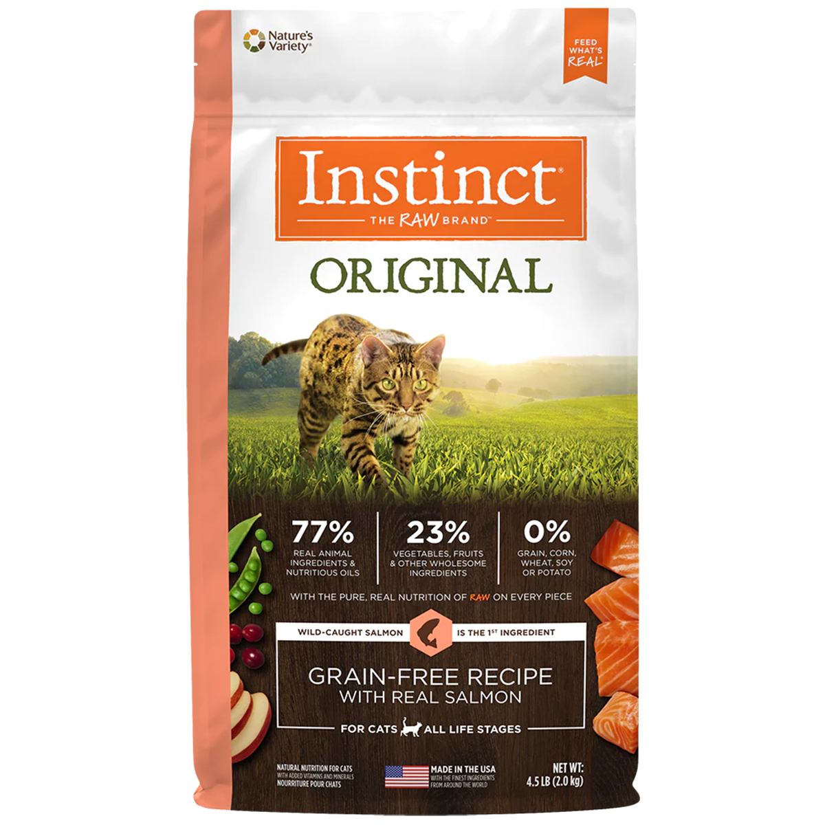 Foto 2 pulgar | Instinct Original Alimento Para Gatos Con Carne De Salmón, Alto En Proteína Y Libre De Granos, 2kg
