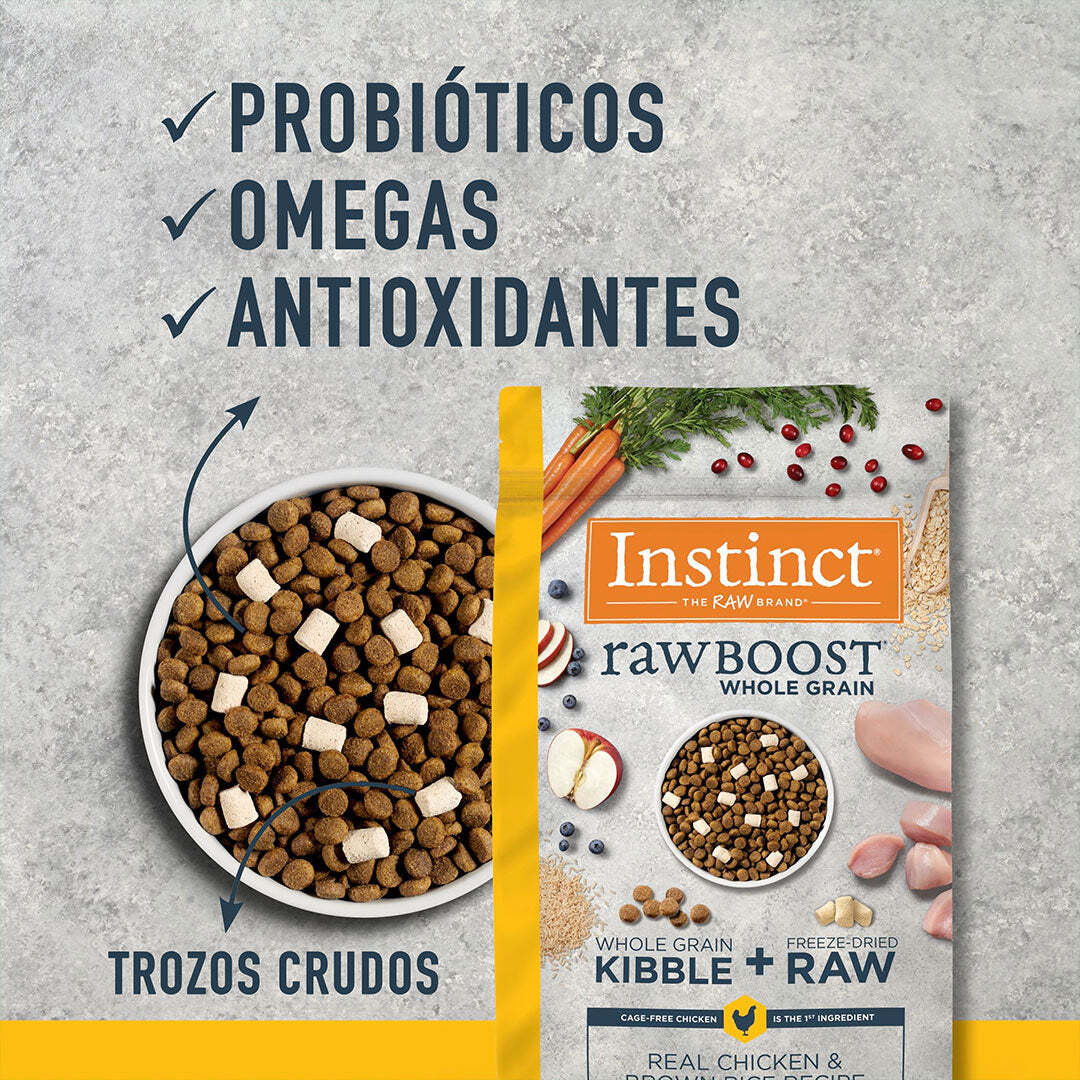 Foto 4 pulgar | Instinct Raw Boost Whole Grain Alimento Para Perros, Con Carne Real Cruda Liofilizada De Pollo 9kg