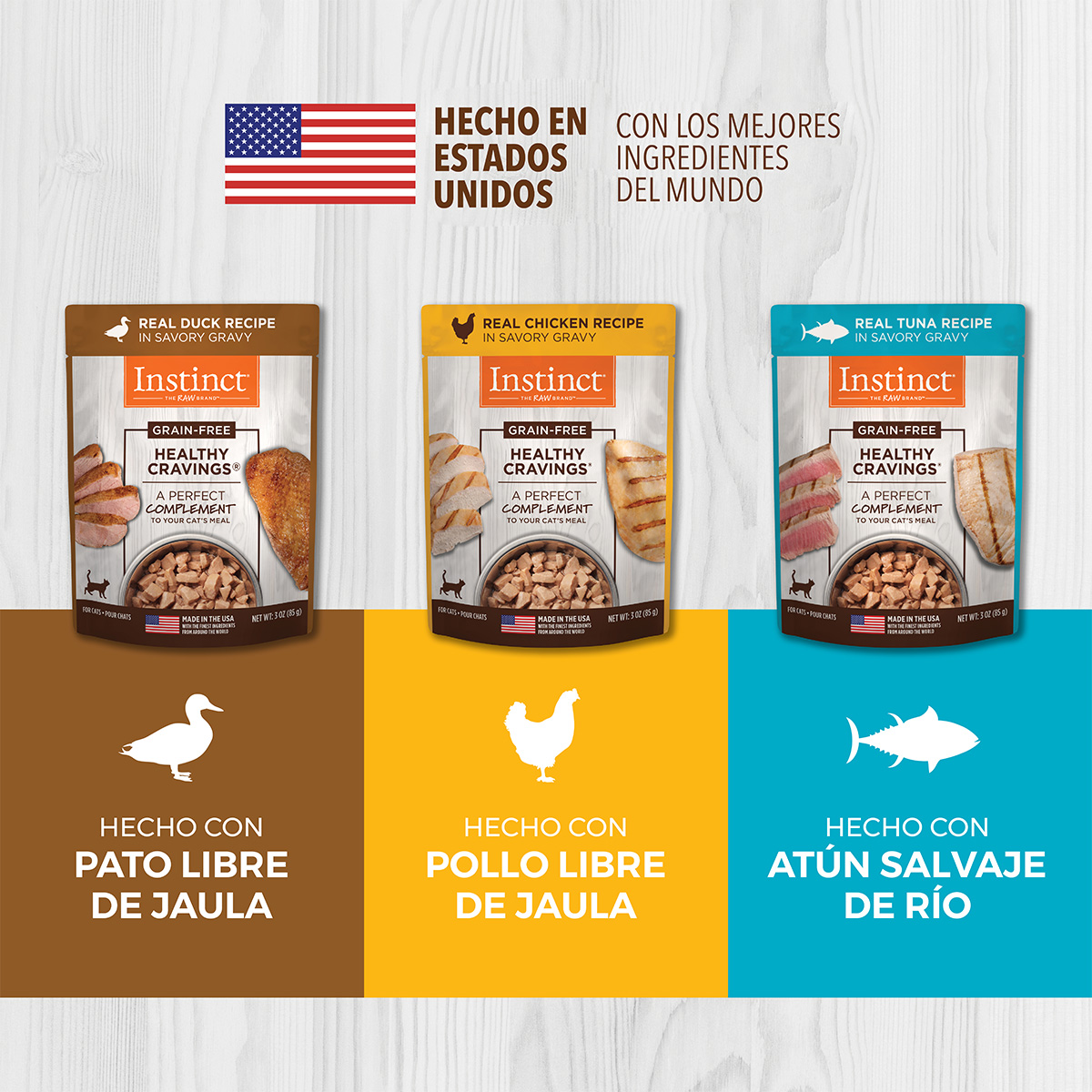 Foto 5 | Instinct Alimento Húmedo Healthy Cravings Para Gatos, Recetas Variadas Y Libre De Granos, Mix 12 Pzs