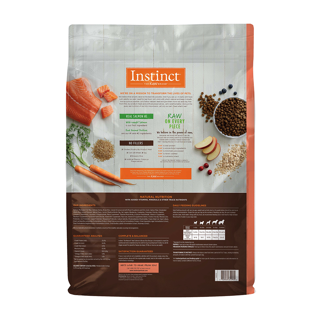 Foto 3 pulgar | Instinct Be Natural Alimento Para Perro Con Carne Salmón Croquetas Recubiertas De Carne Real 10.8kg