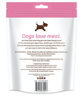 Foto 2 | Golosinas Para Perros Sojos Simply Lamb Liofilizadas 120 Ml - Venta Internacional.