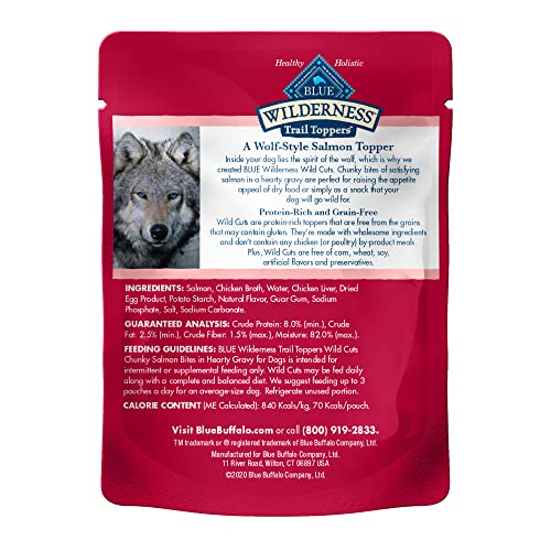 Foto 4 pulgar | Alimento Húmedo Para Perros Blue Buffalo Wilderness Trail Toppers Salmon 90 - Venta Internacional.