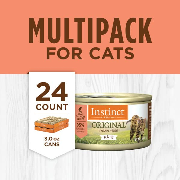 Foto 5 | Comida Húmeda Enlatada Para Gatos Instinct Original Salmon, 90 G (caja De 24) - Venta Internacional.