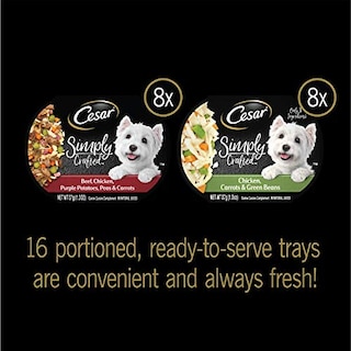 Foto 3 | Adorno Para Comida Para Perros Cesar Simply Crafted, Paquete Variado, 390 G - Venta Internacional.