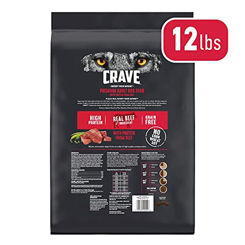 Foto 3 pulgar | Alimento Seco Para Perros Crave Para Adultos, Sin Cereales, Con Proteína De Res, 5,4 Kg - Venta Internacional.