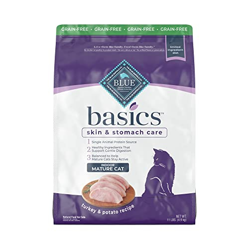 Foto 1 | Comida Para Gatos Blue Buffalo Basics Para El Cuidado De La Piel Y El Estómago, 5 Kg, Pavo - Venta Internacional.