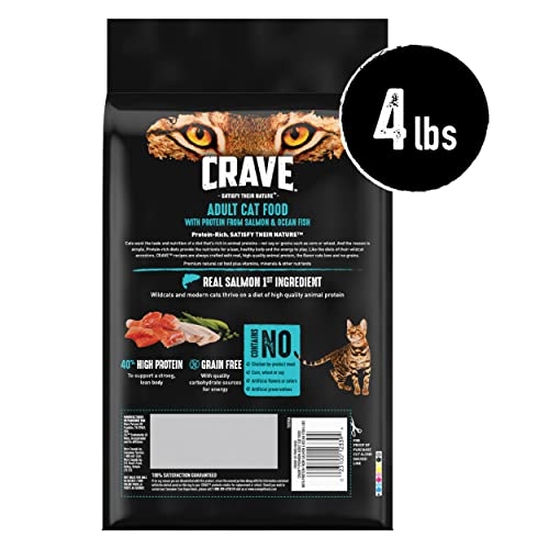 Foto 3 pulgar | Alimento Seco Para Gatos Crave, Salmón Alto En Proteínas Para Adultos, 1,8 Kg - Venta Internacional.