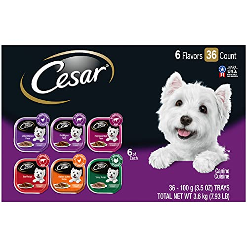 Comida Húmeda Para Perros Cesar Classic Loaf In Sauce, Paquete Variado De 100 G - Venta Internacional.