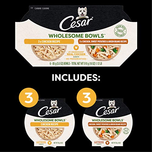 Foto 3 pulgar | Cesar Wholesome Bowls Para Comida Húmeda Para Perros, Paquete Variado Para Adultos - Venta Internacional.