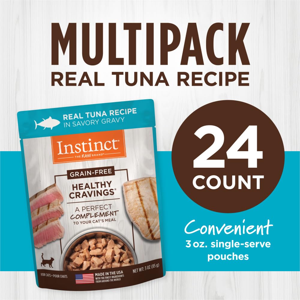 Foto 6 pulgar | Adorno Húmedo Para Gatos Instinct Healthy Cravings Tuna, 90 Ml X 24 - Venta Internacional.