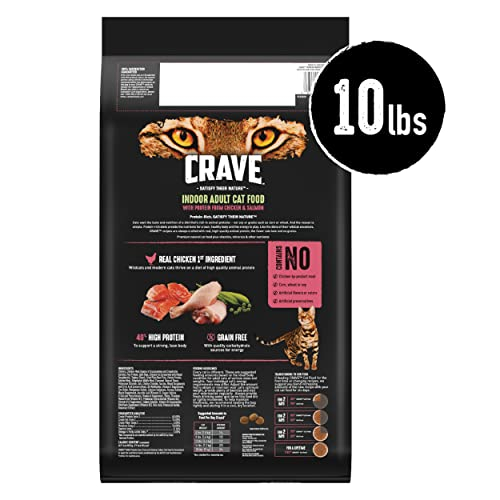 Foto 2 | Comida Seca Para Gatos Crave Indoor Adult, Alta En Proteínas, Bolsa De 4,54 Kg - Venta Internacional.