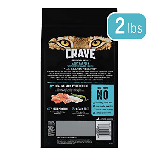 Foto 2 pulgar | Comida Seca Para Gatos Crave Para Adultos Con Alto Contenido De Proteínas, Salmón, Bolsa De 1 Kg - Venta Internacional.