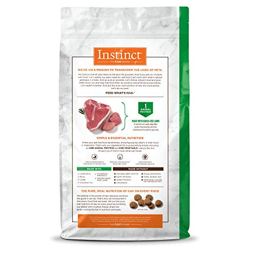 Foto 3 pulgar | Dog Food Instinct, Con Ingredientes Limitados, Carne De Cordero Dietética, 1,8 Kg - Venta Internacional.