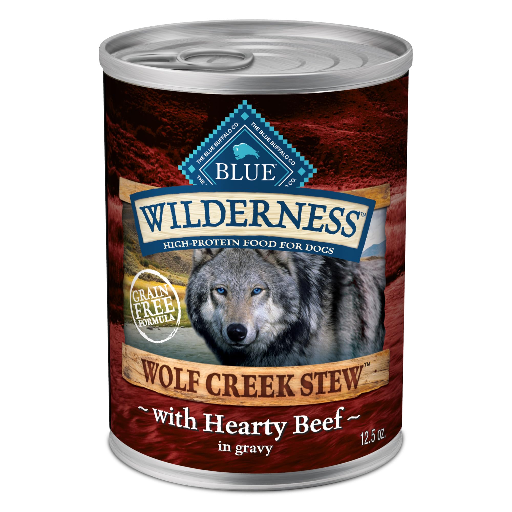 Foto 2 pulgar | Comida Húmeda Para Perros Blue Buffalo Wilderness Wolf Creek Stew Beef - Venta Internacional.