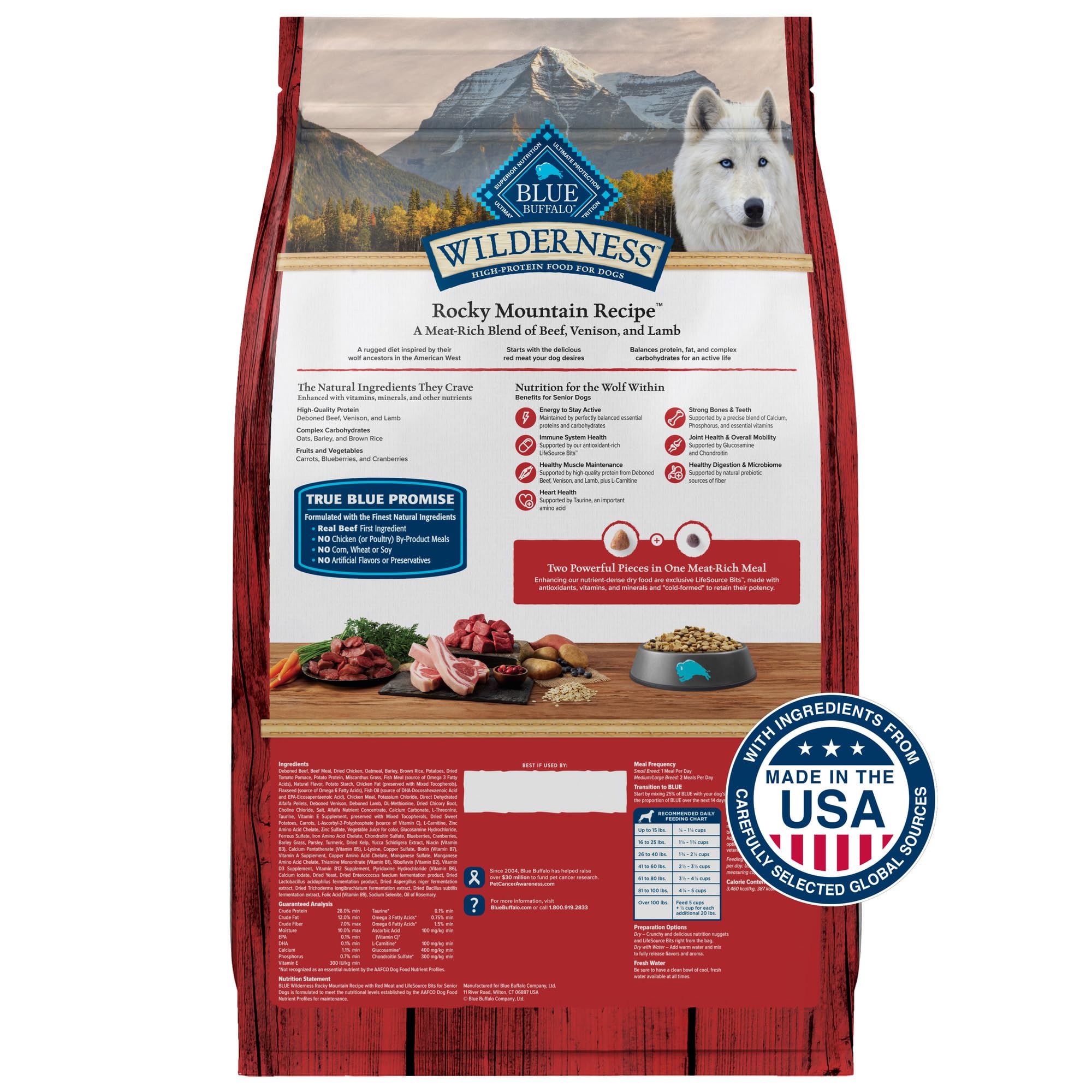 Foto 3 pulgar | Alimento Para Perros Blue Buffalo Wilderness Rocky Mountain Senior 12,7 Kg - Venta Internacional.