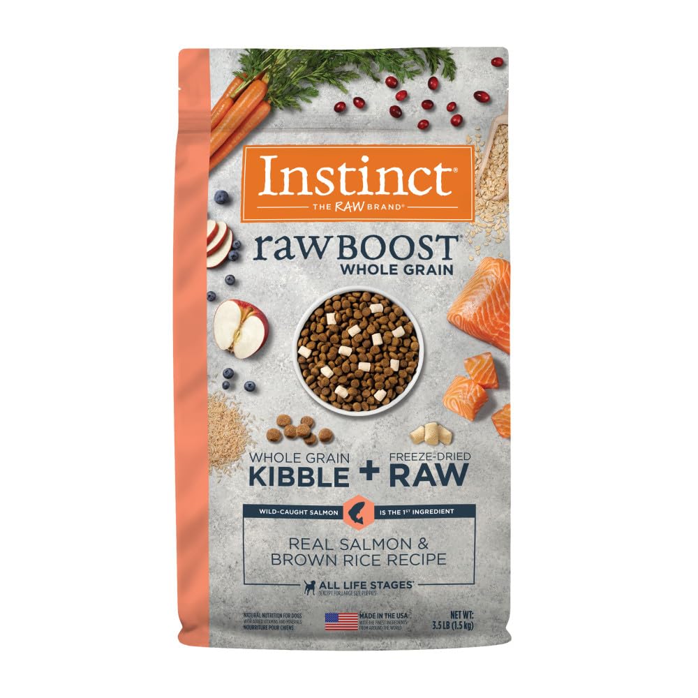 Dog Food Instinct Raw Boost, Salmón Integral, Bolsa De 1,6 Kg - Venta Internacional.