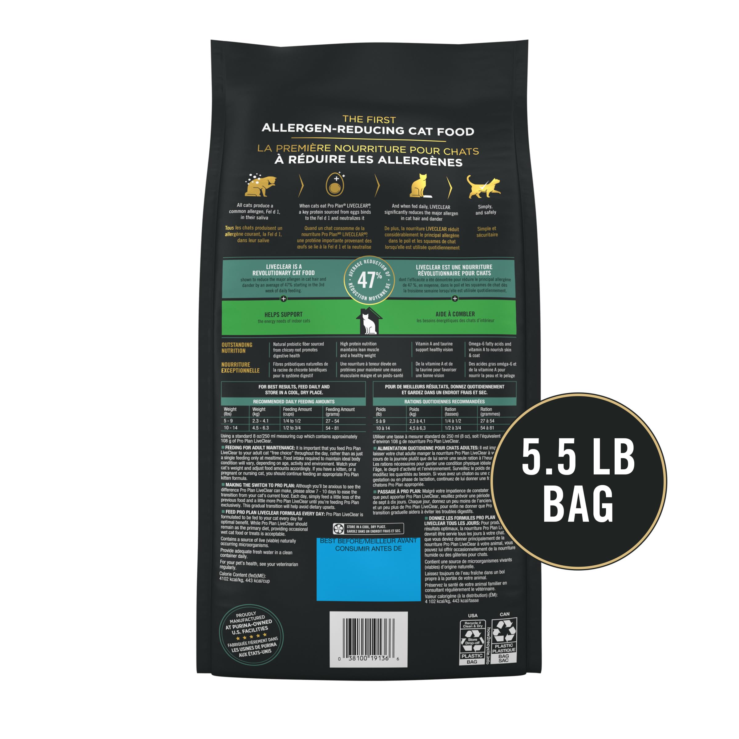 Foto 7 pulgar | Alimento Para Gatos Purina Pro Plan Liveclear, Reductor De Alérgenos, 2,5 Kg - Venta Internacional.