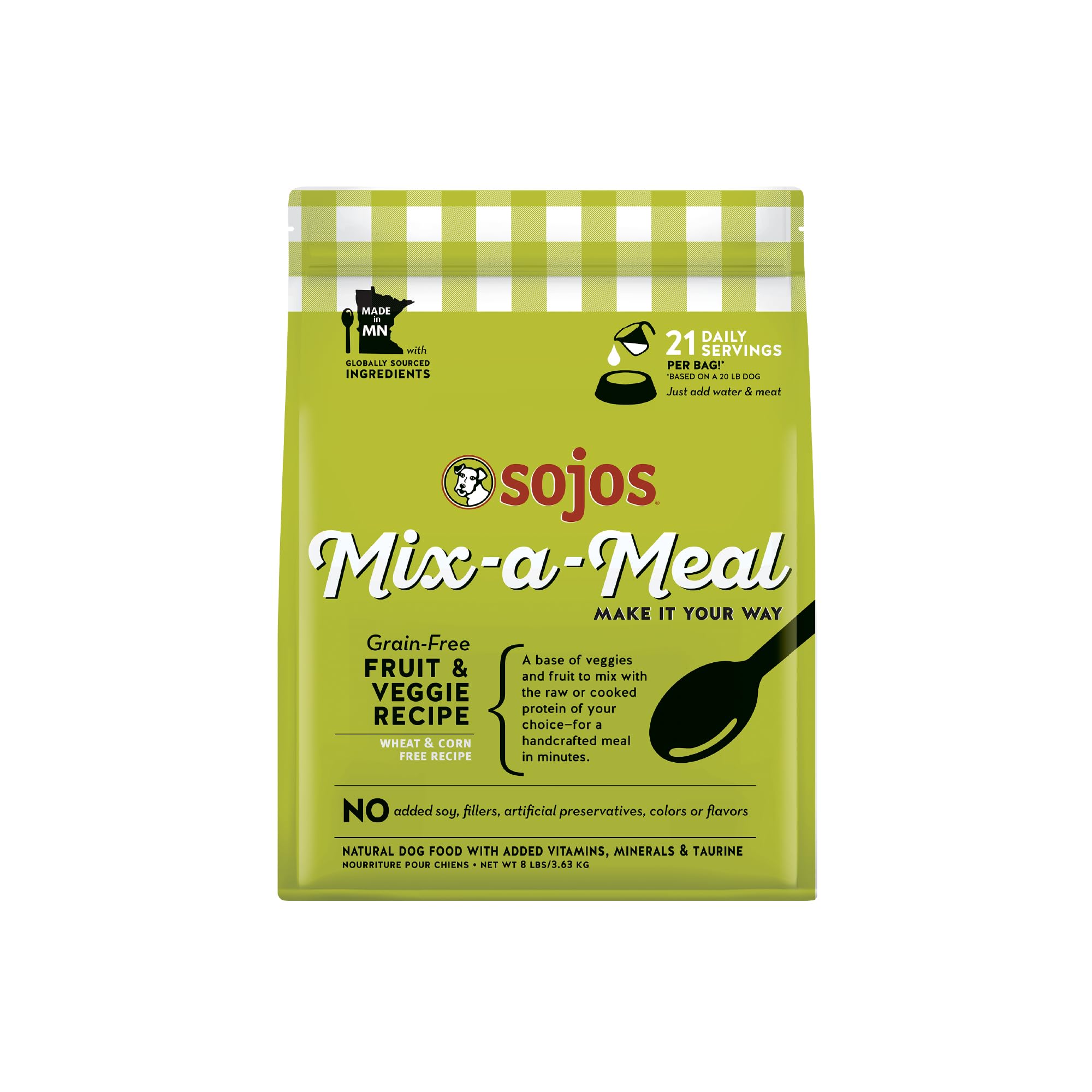 Comida Para Perros Sojos Mix-a-meal, Premezcla Sin Cereales, 3,63 Kg - Venta Internacional.