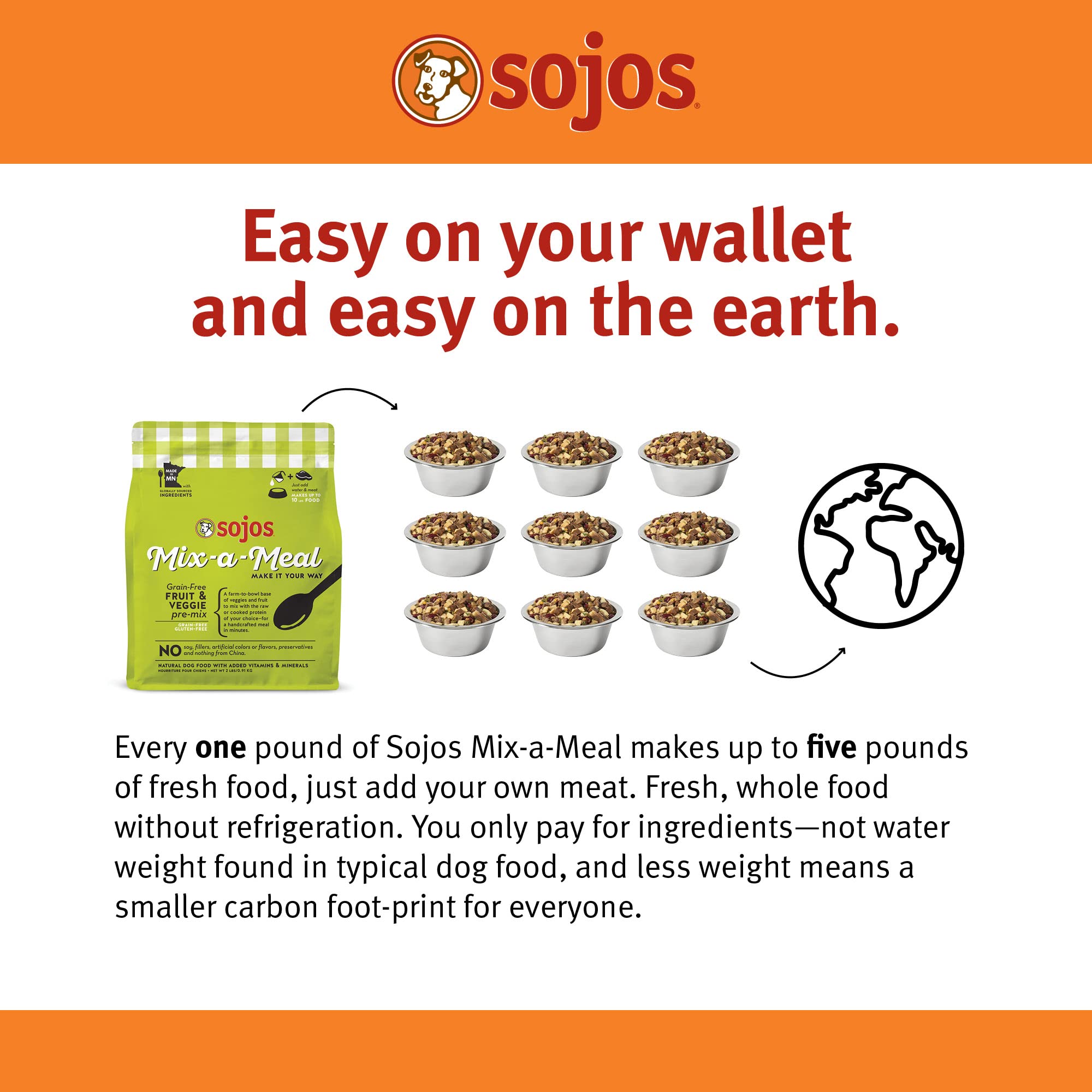 Foto 5 pulgar | Comida Para Perros Sojos Mix-a-meal, Premezcla Sin Cereales, 3,63 Kg - Venta Internacional.