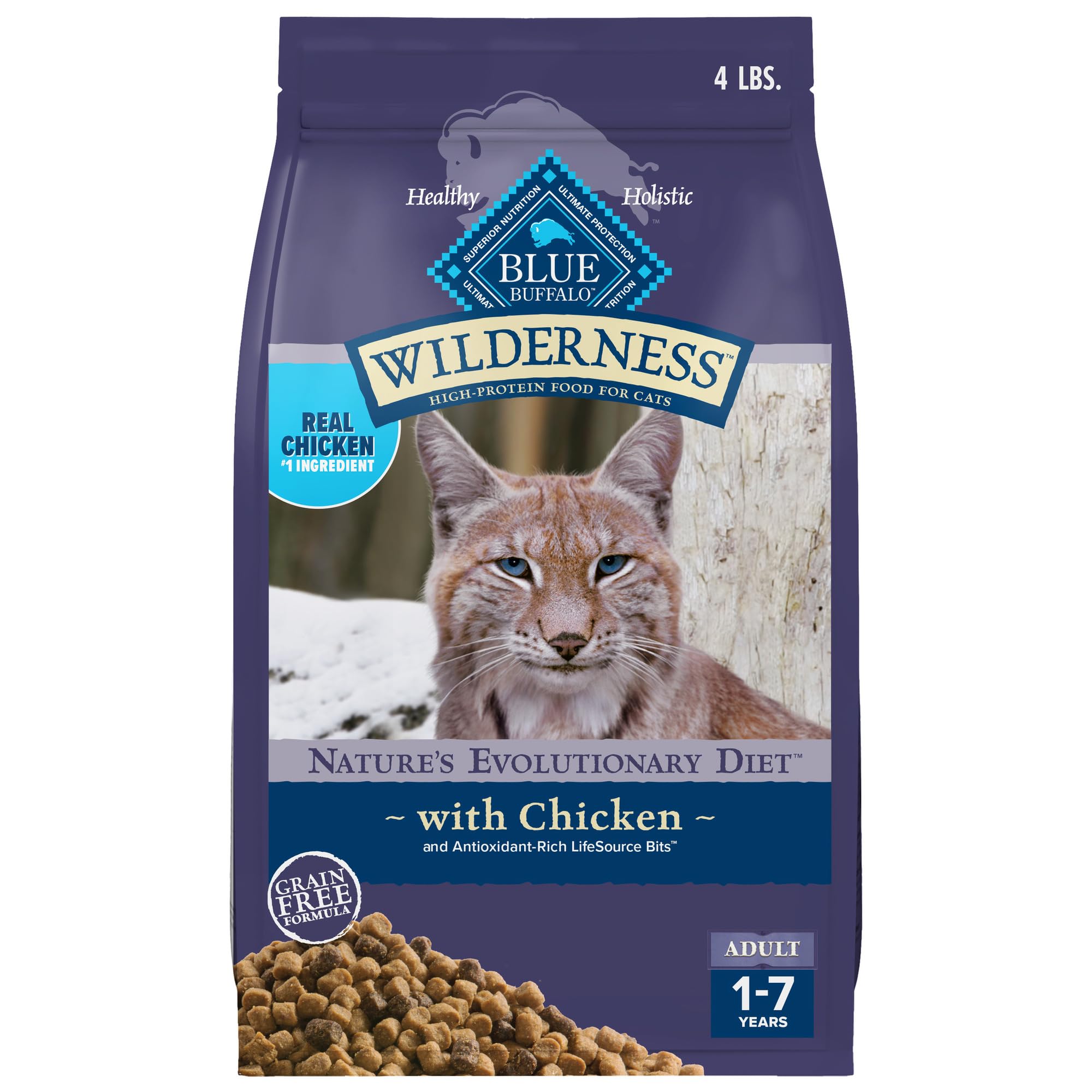 Alimento Seco Blue Buffalo Wilderness Con Alto Contenido De Proteínas Para Gatos, 1,8 Kg - Venta Internacional.