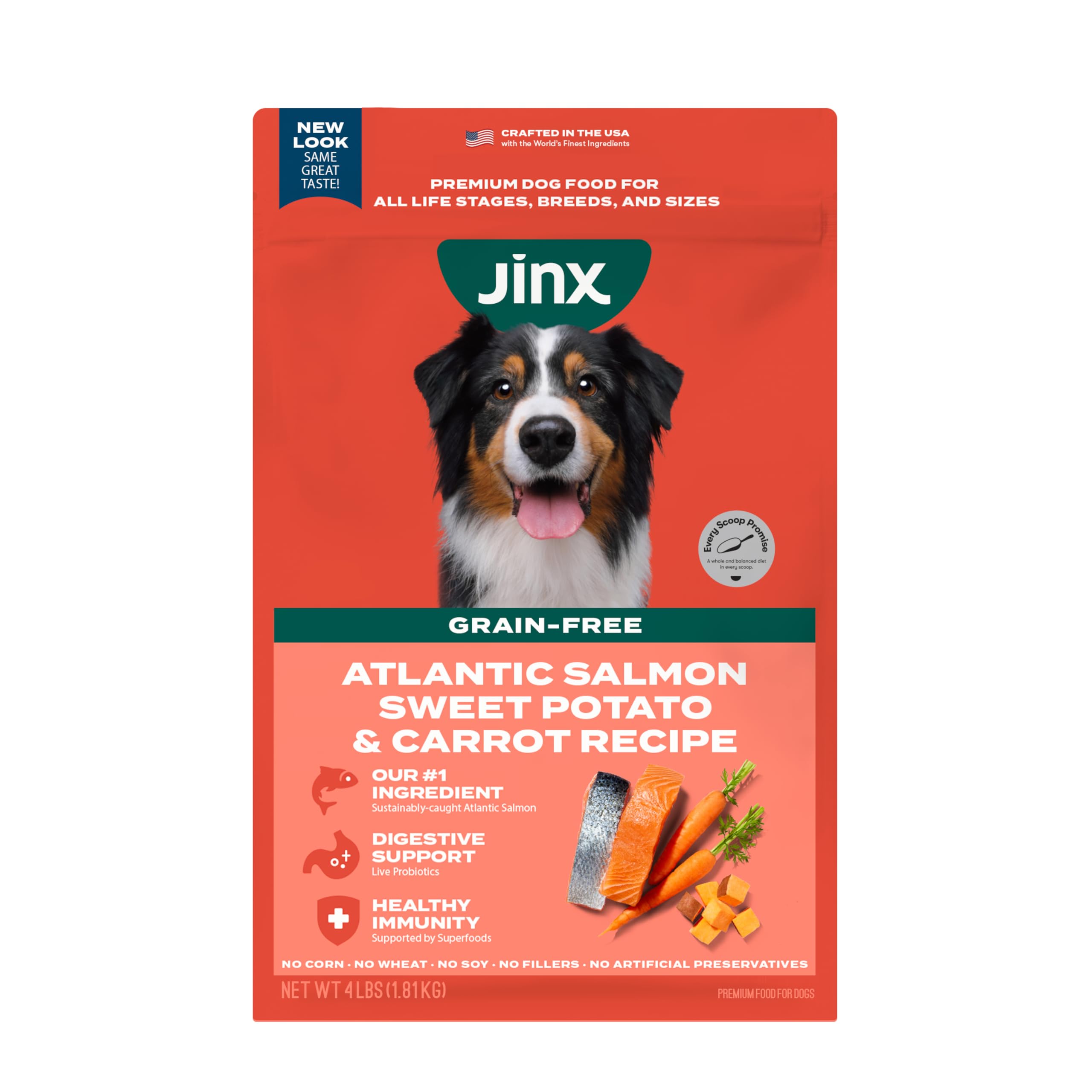Foto 2 pulgar | Alimento Para Perros Jinx Premium, Sin Cereales, Salmón Real Seco, 1,8 Kg - Venta Internacional.