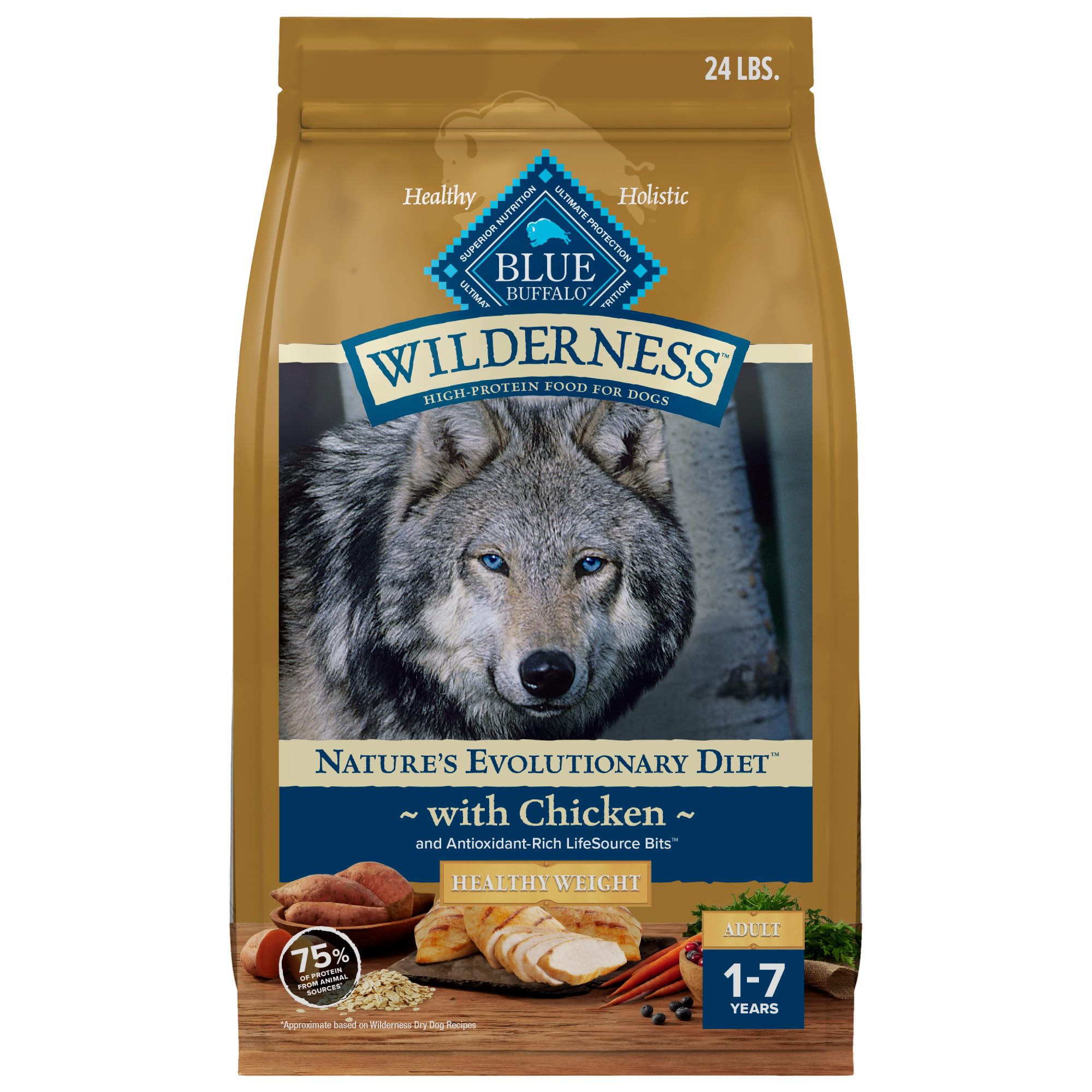 Foto 2 pulgar | Alimento Para Perros Blue Buffalo Wilderness Adult Control De Peso, 11 Kg - Venta Internacional.