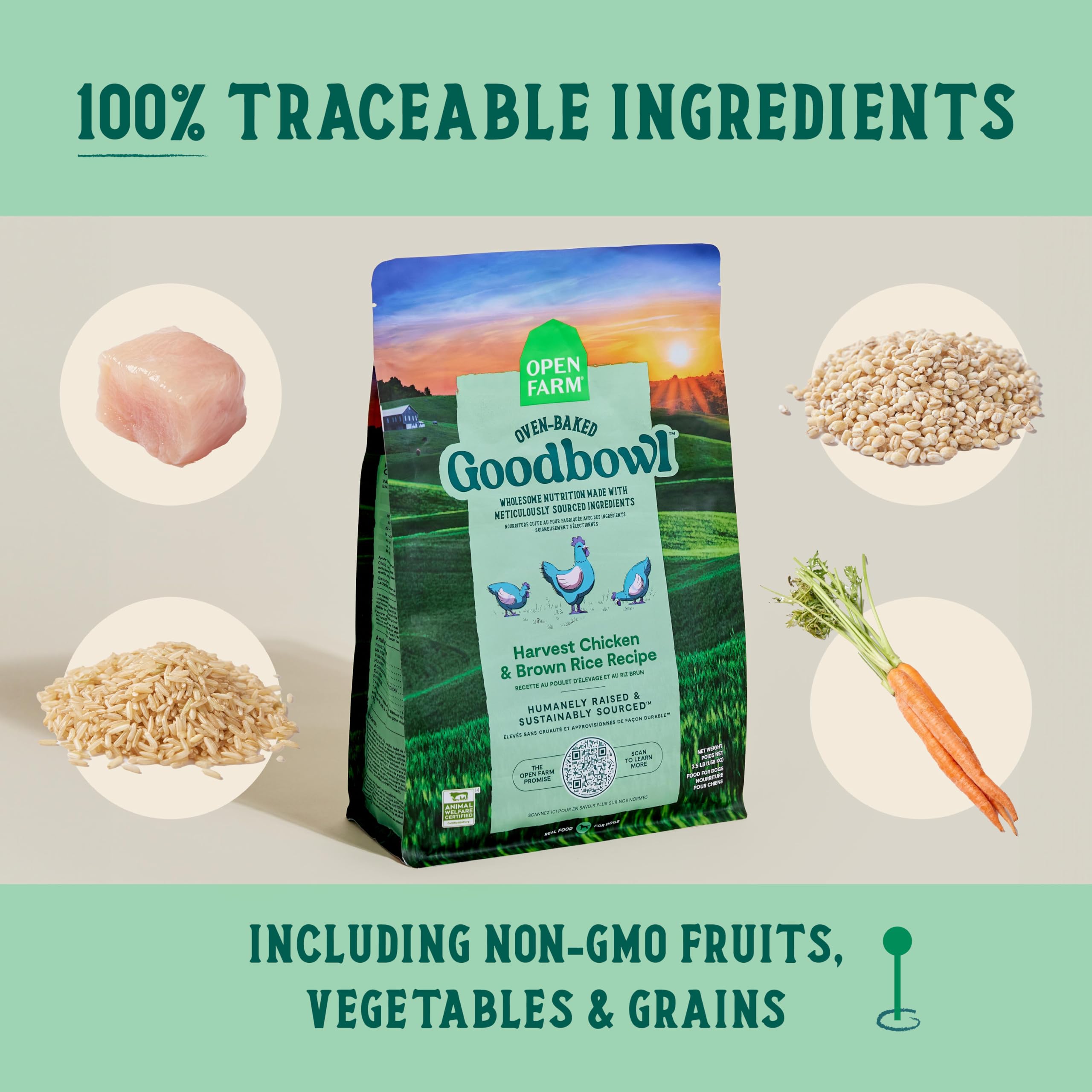 Foto 6 pulgar | Alimento Seco Para Perros Open Farm Goodbowl Harvest Chicken, 10 Kg - Venta Internacional.