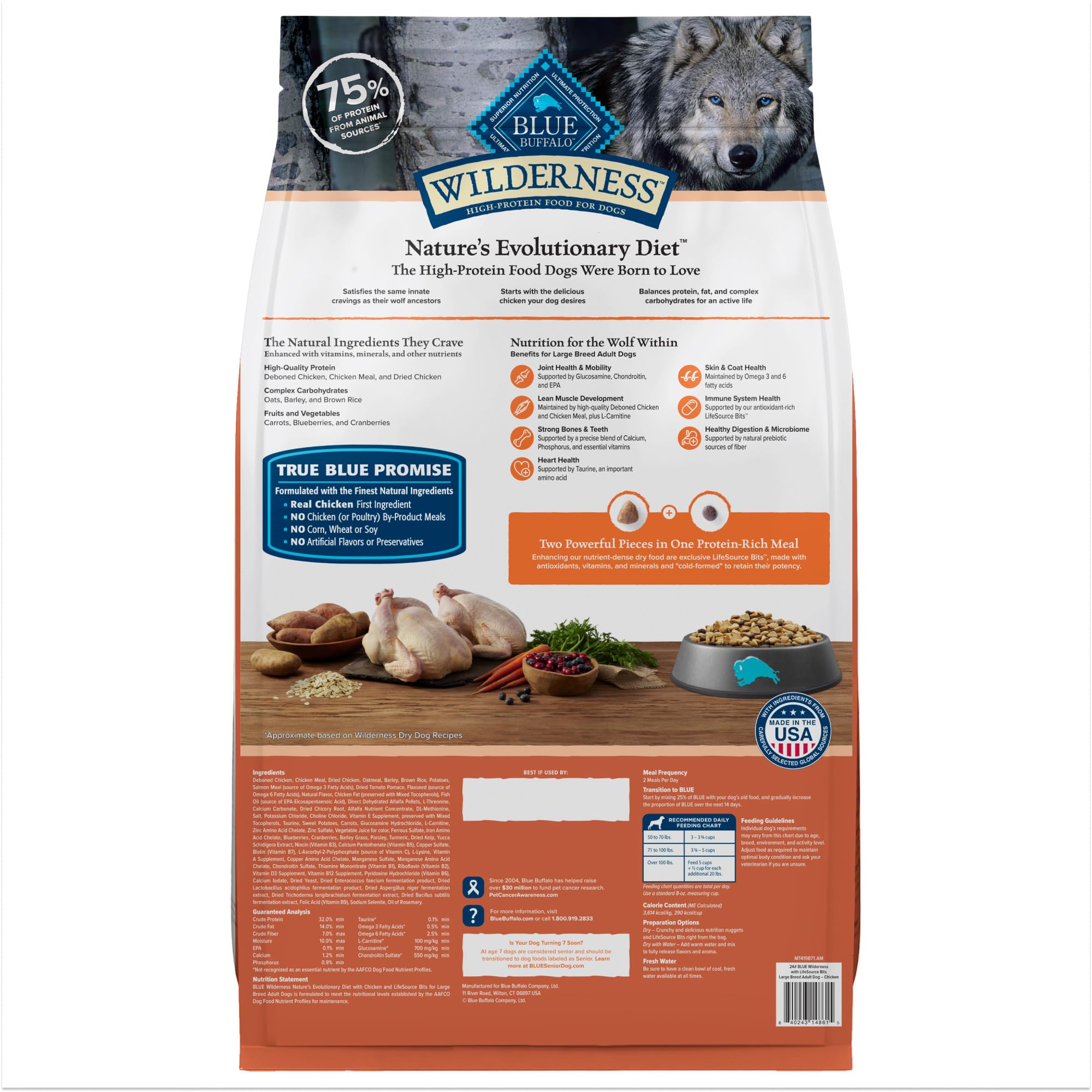 Foto 3 pulgar | Alimento Para Perros Blue Buffalo Wilderness Pollo Adulto De Raza Grande - Venta Internacional.