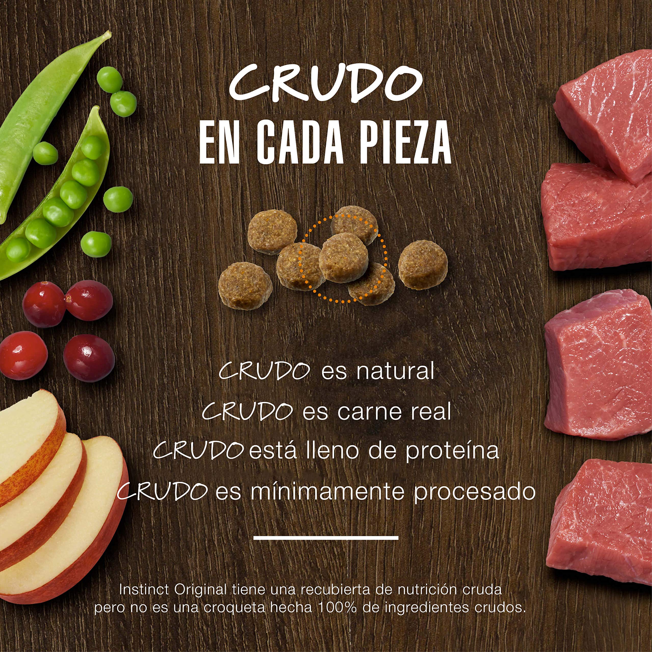 Foto 4 pulgar | Comida Para Perros Instinct Original, Croquetas Crudas, De Ternera, 9,07 Kg - Venta Internacional.