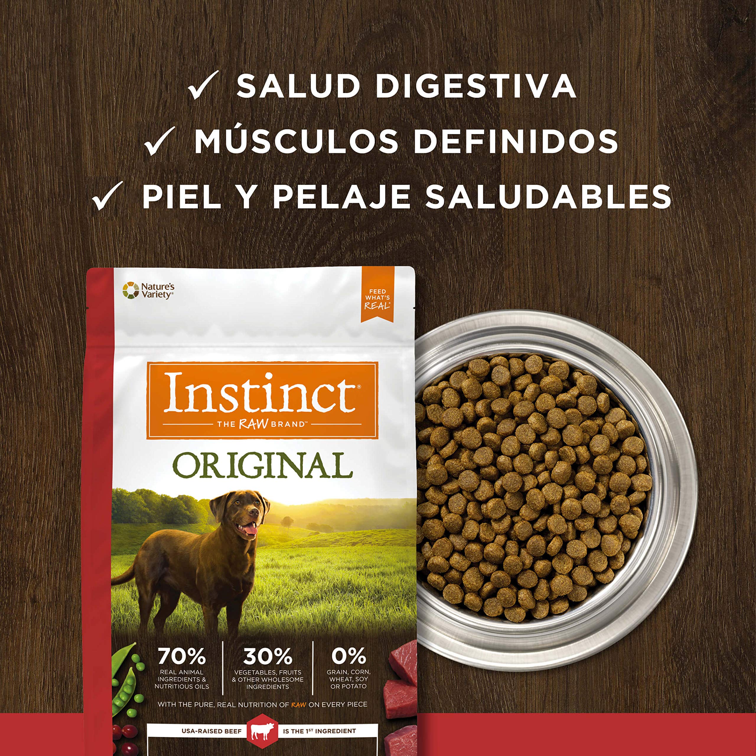 Foto 6 pulgar | Comida Para Perros Instinct Original, Croquetas Crudas, De Ternera, 9,07 Kg - Venta Internacional.