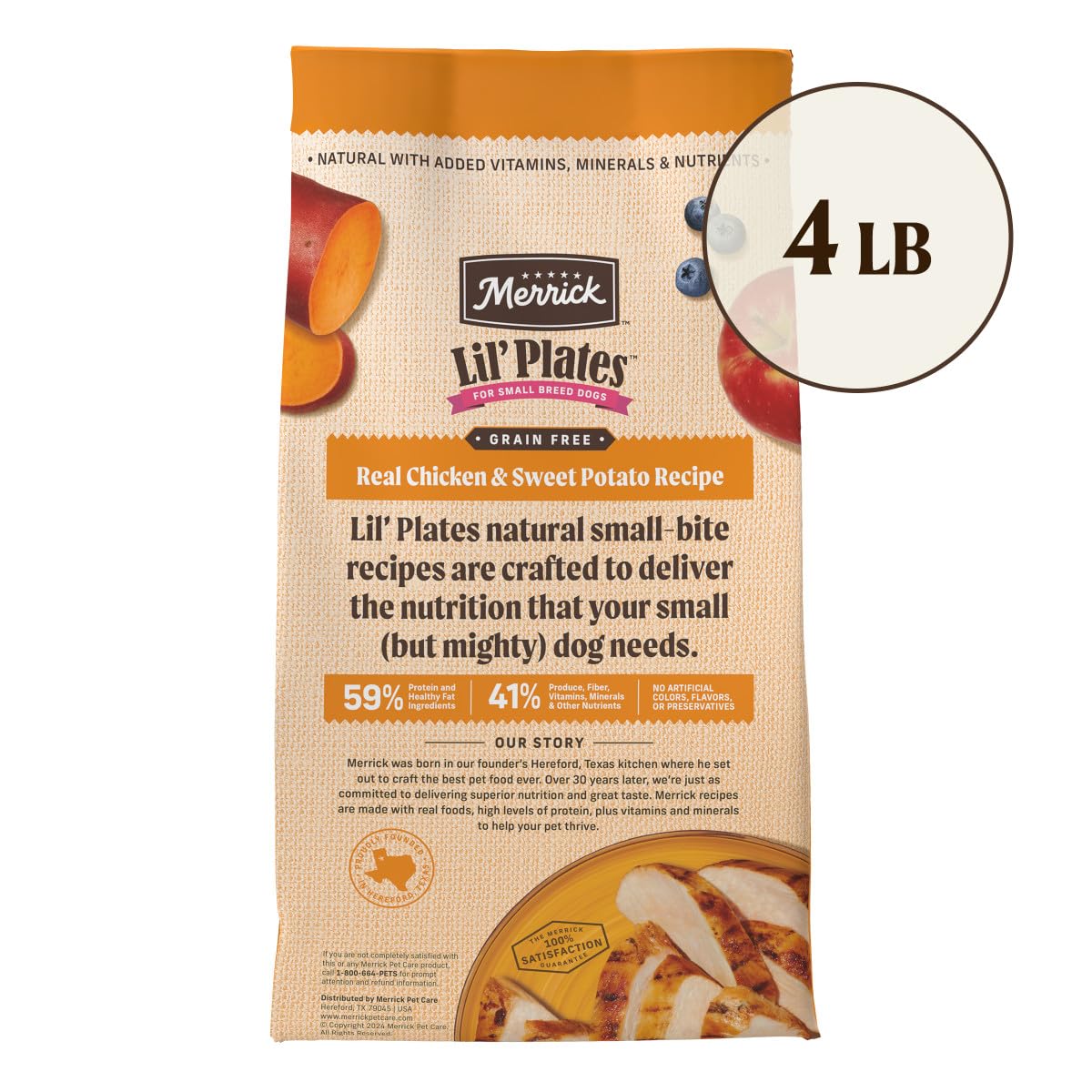 Foto 8 pulgar | Comida Para Perros Merrick Lil' Plates Premium, Sin Cereales, Bolsa De 1,8 Kg - Venta Internacional.