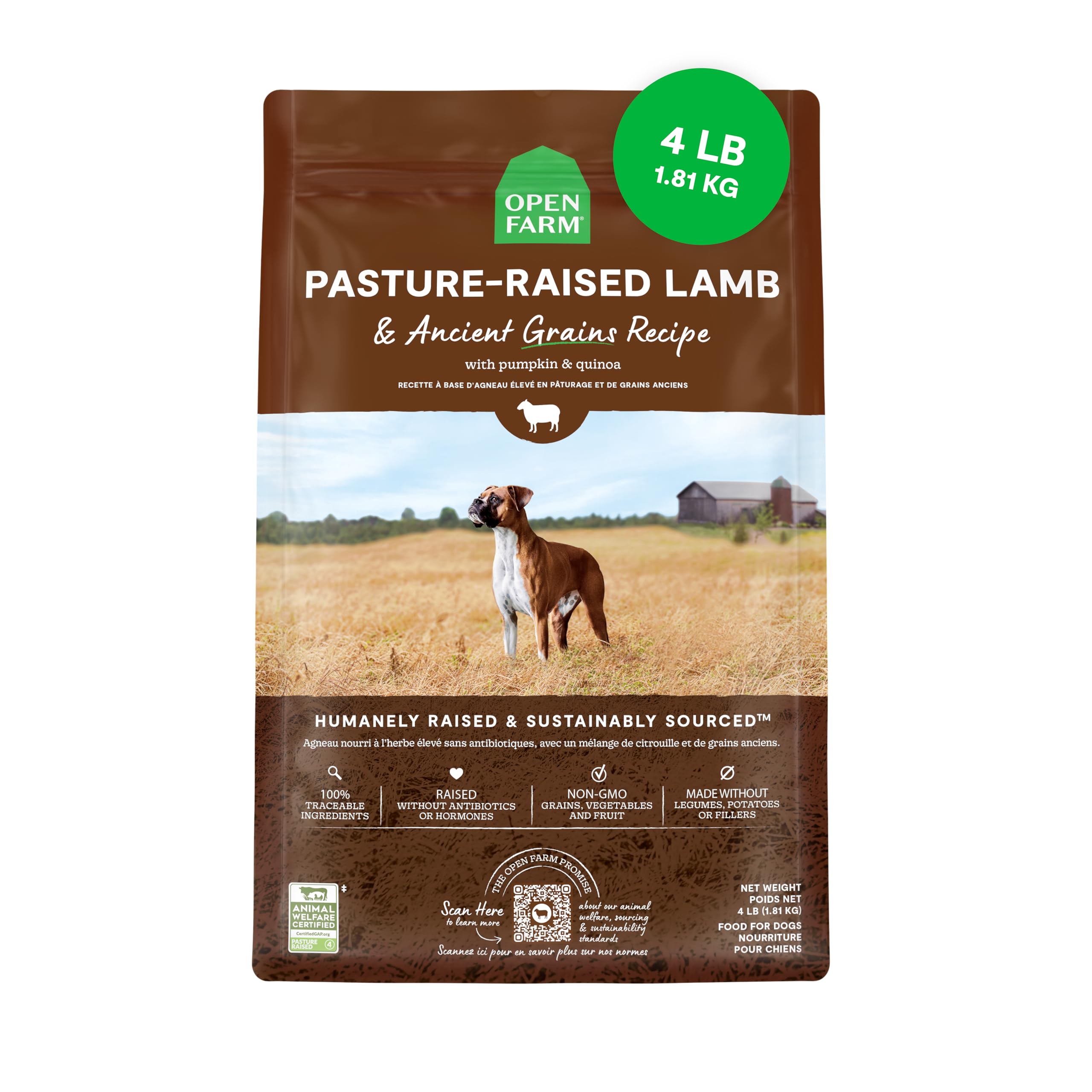 Foto 2 pulgar | Alimento Seco Para Perros Open Farm Ancient Grains De 1,8 Kg Con Cordero - Venta Internacional.