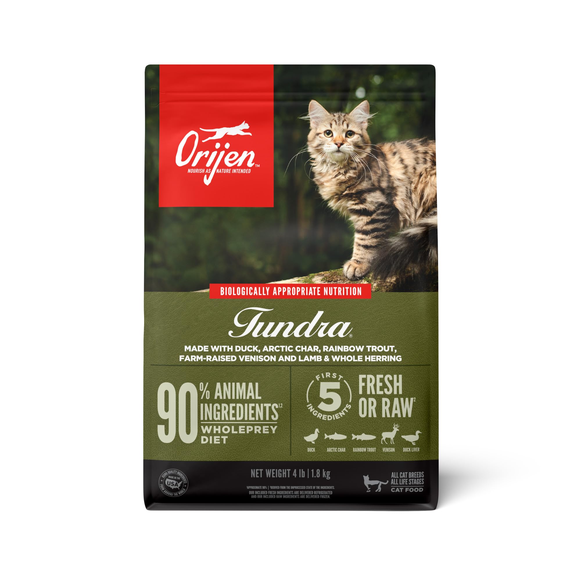 Foto 2 pulgar | Alimento Seco Para Gatos Orijen Tundra, Sin Cereales, Para Todas Las Etapas De La Vida, 1,8 Kg - Venta Internacional.