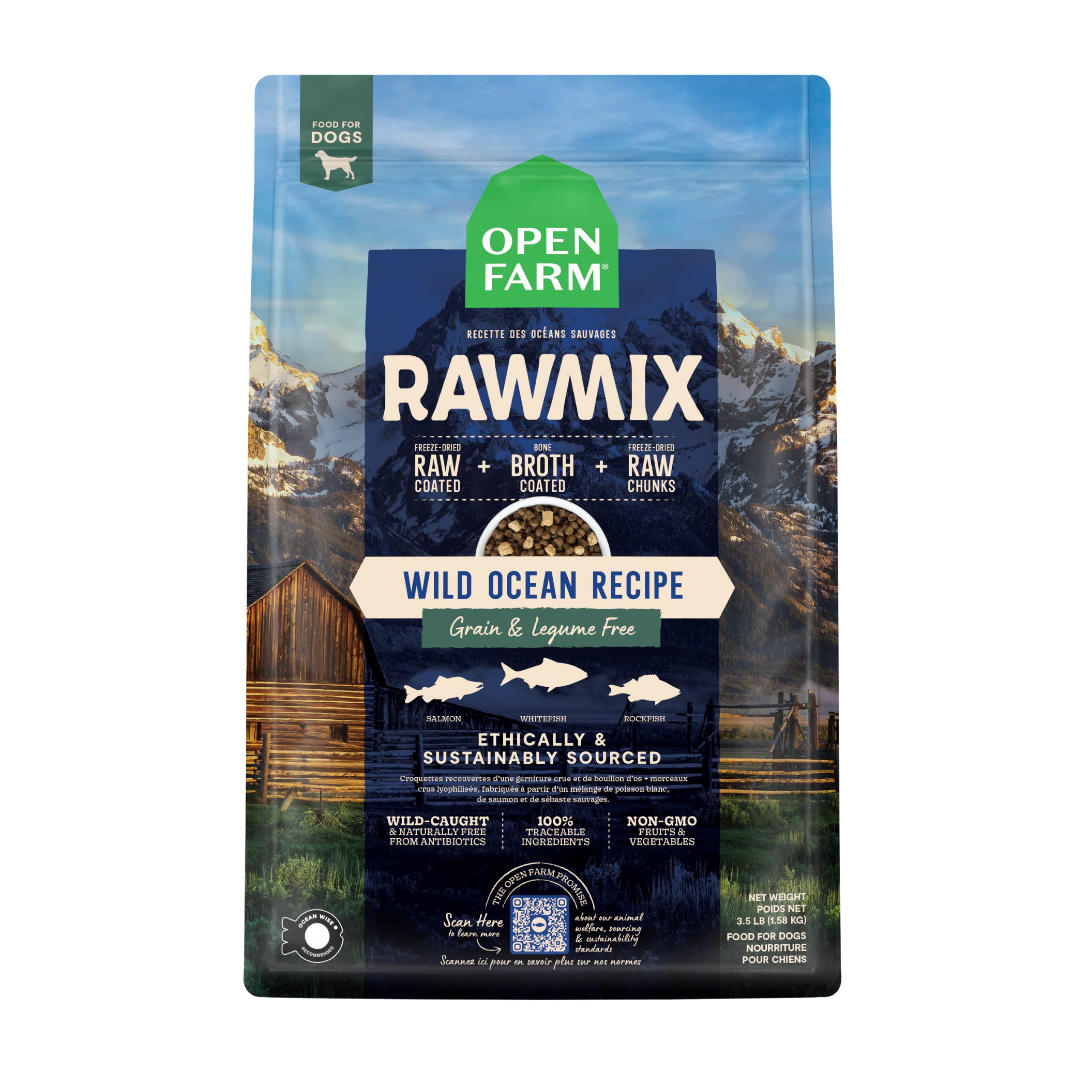 Comida Seca Para Perros Open Farm Rawmix Protein Salmon, Bolsa De 1,6 Kg - Venta Internacional.
