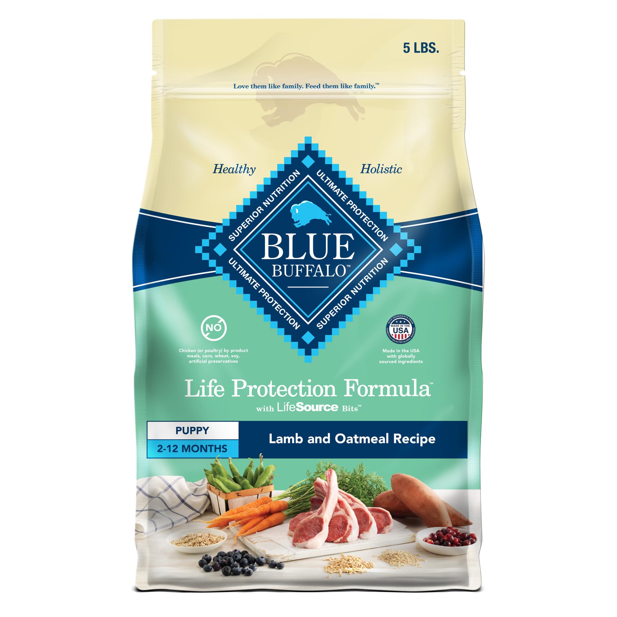 Alimento Para Perros Blue Buffalo Life Protection Puppy Lamb 2,27 Kg - Venta Internacional.
