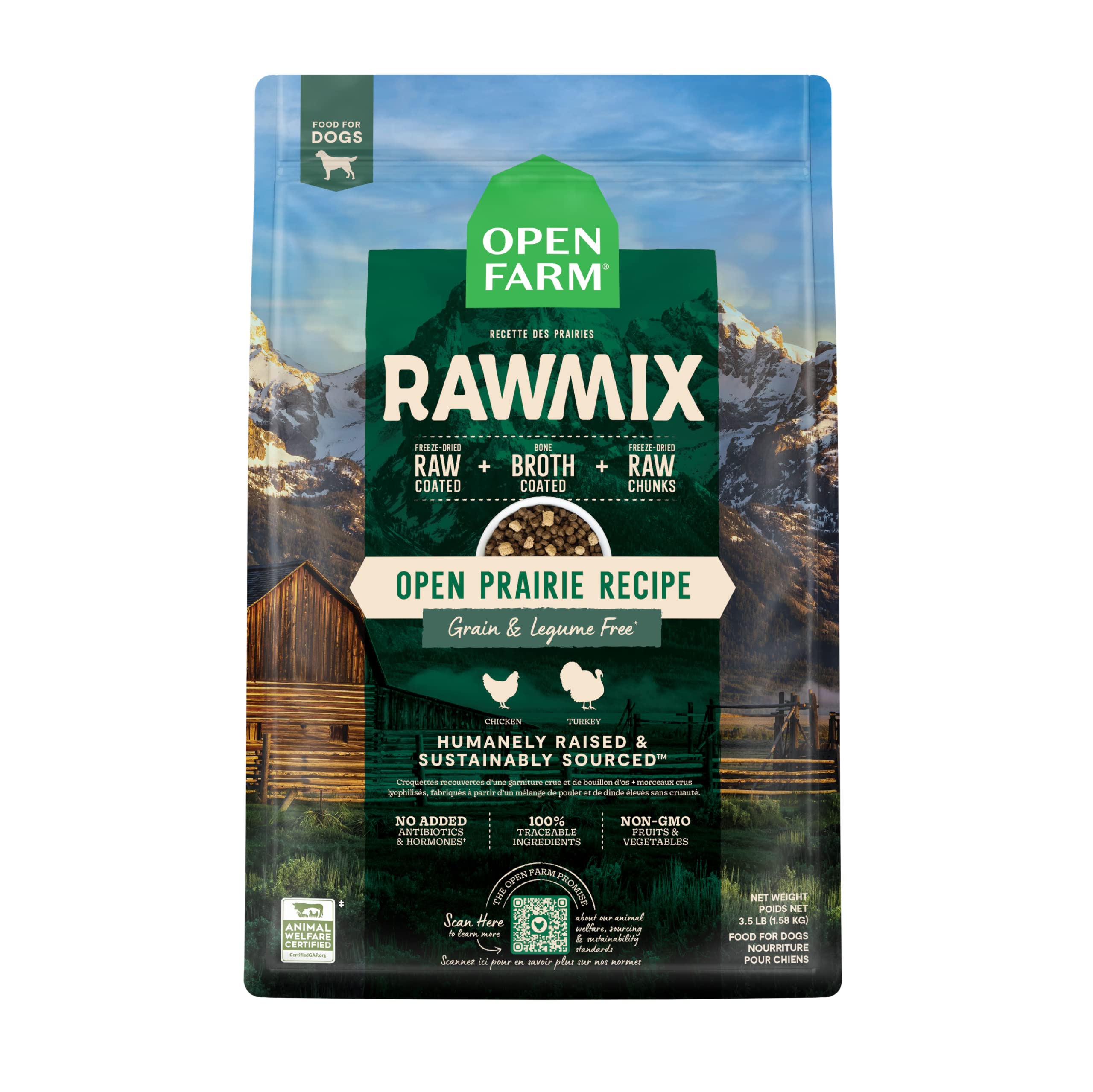 Foto 1 | Alimento Seco Para Perros Open Farm Rawmix Sin Cereales Para Pollo Y Pavo De 1,6 Kg - Venta Internacional.