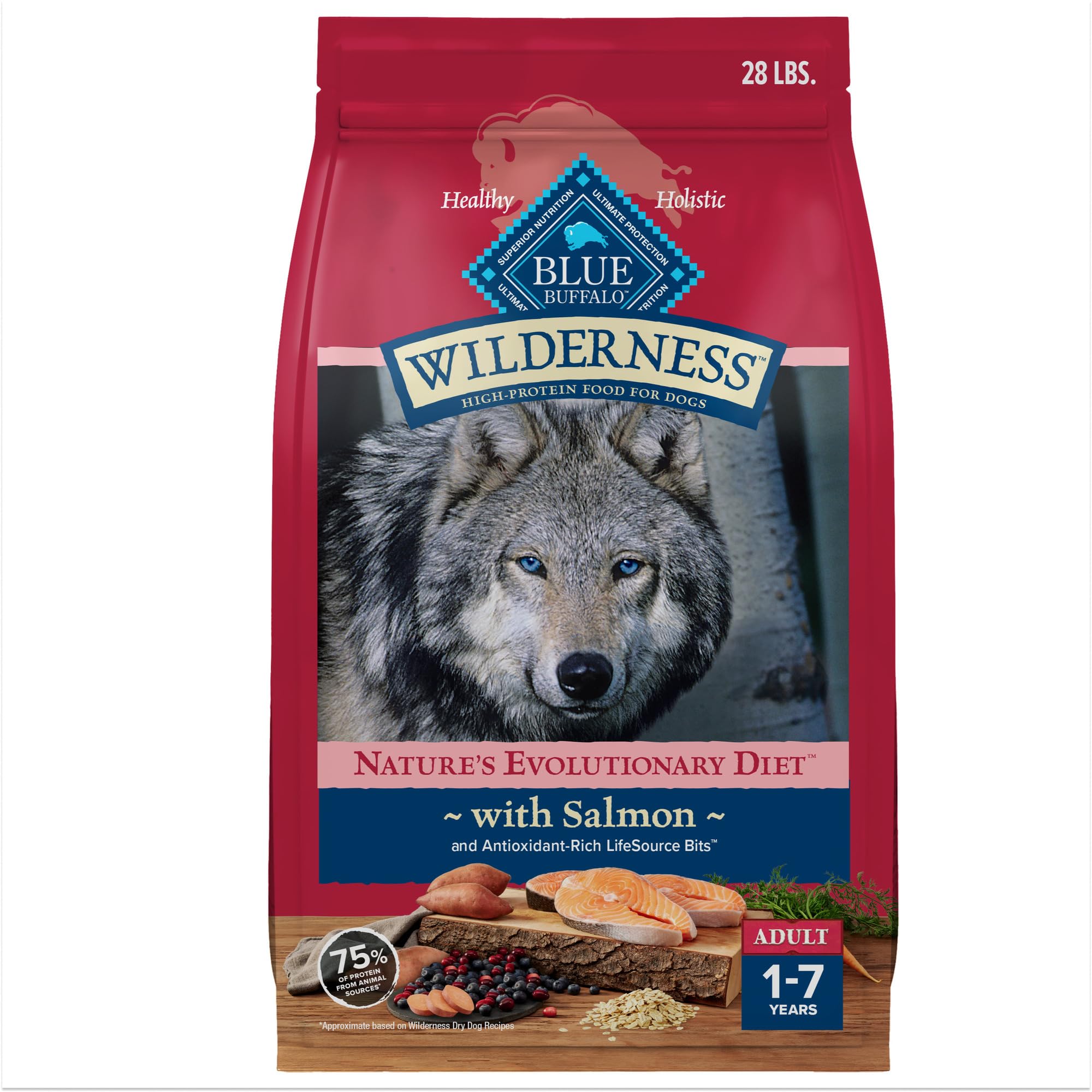Foto 2 pulgar | Alimento Seco Blue Buffalo Wilderness Salmon Para Perros Adultos, 12,7 Kg - Venta Internacional.