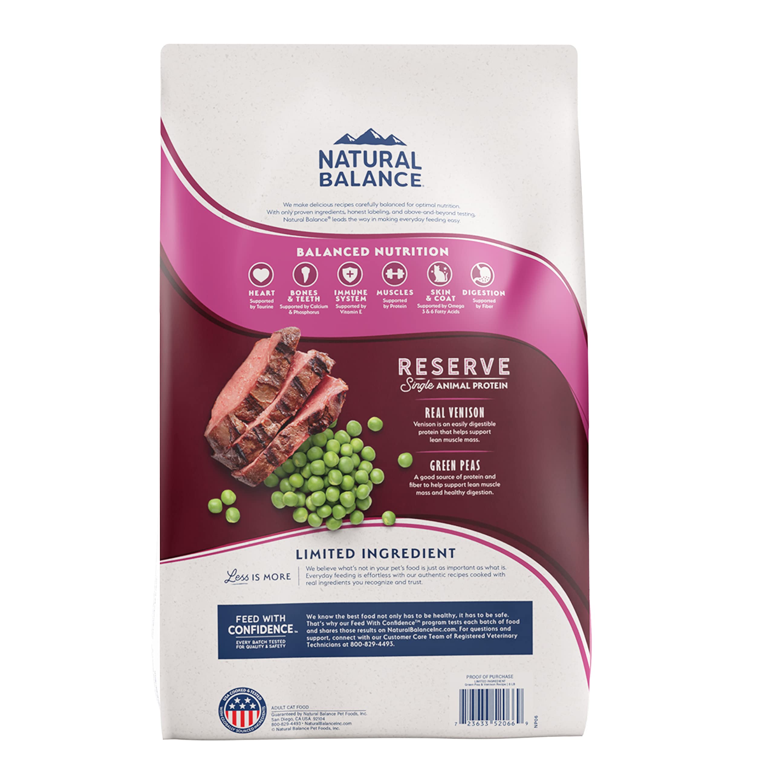 Foto 3 pulgar | Alimento Seco Para Gatos Natural Balance Limited Green Pea & Venison, 3,63 Kg - Venta Internacional.
